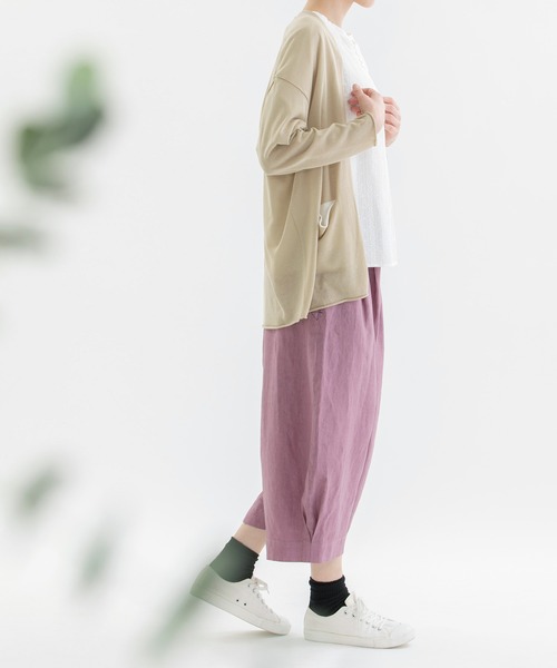 nop de nod（ノップドゥノッド）の「リネン混ケープカーディガン（カーディガン/ボレロ・レディース・キナリ/イエロー/ネイビー/ダークグレー/ブラック・3）」の19枚目の写真