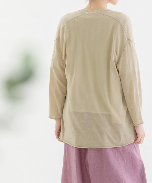 nop de nod（ノップドゥノッド）の「リネン混ケープカーディガン（カーディガン/ボレロ・レディース・キナリ/イエロー/ネイビー/ダークグレー/ブラック・3）」の22枚目の写真