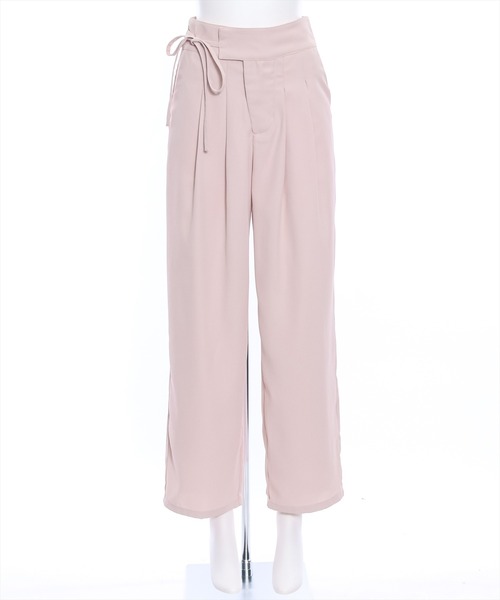 clear（クリア）の「ウエストリボンデザインツータックパンツ[骨格ストレート 着回し抜群 大人 カジュアル]（その他パンツ・レディース・ブラック/ベージュ/ピンク・M/S）」の14枚目の写真