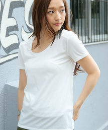 AZUL by moussy | TC天竺BCヨーク切替R/N半袖PO(Tシャツ/カットソー)