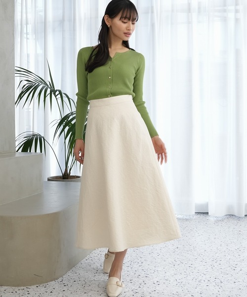 TRUDEA（トルディア）の「スリットネックリブカーディガン（カーディガン/ボレロ・レディース・ネイビー/ホワイト/ライトグレー/グリーン・MEDIUM/LARGE）」の18枚目の写真