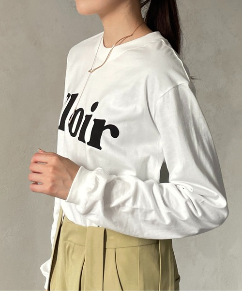 Thevon(ゼボン)の「CloirロゴプリントロングTシャツ(Tシャツ/カットソー・レディース・オフホワイト/ブラック・FREE)」の7枚目の写真