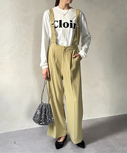 Thevon(ゼボン)の「CloirロゴプリントロングTシャツ(Tシャツ/カットソー・レディース・オフホワイト/ブラック・FREE)」の4枚目の写真