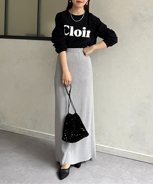 Thevon(ゼボン)の「CloirロゴプリントロングTシャツ(Tシャツ/カットソー・レディース・オフホワイト/ブラック・FREE)」の11枚目の写真