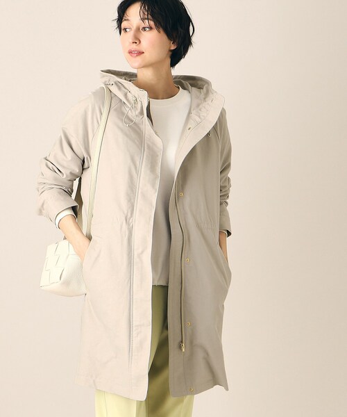 Dessin（デッサン）の「◆【チェック柄ライナー付き・洗える】フーデッドコート（S～L）（その他アウター・レディース・サックスブルー/ナチュラル/ベージュ/ネイビー・03/01/02）」の3枚目の写真