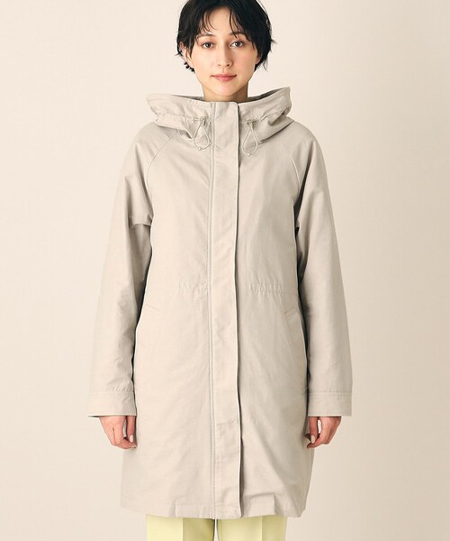 Dessin（デッサン）の「◆【チェック柄ライナー付き・洗える】フーデッドコート（S～L）（その他アウター・レディース・サックスブルー/ナチュラル/ベージュ/ネイビー・03/01/02）」の21枚目の写真