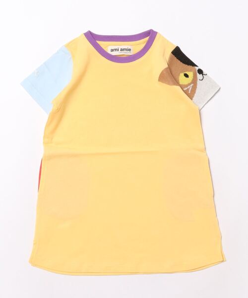 ami amie（アミアミ）の「ねこニット袖ワンピース（ワンピース・キッズ・イエロー/パープル・130cm/120cm/110cm/100cm）」の16枚目の写真