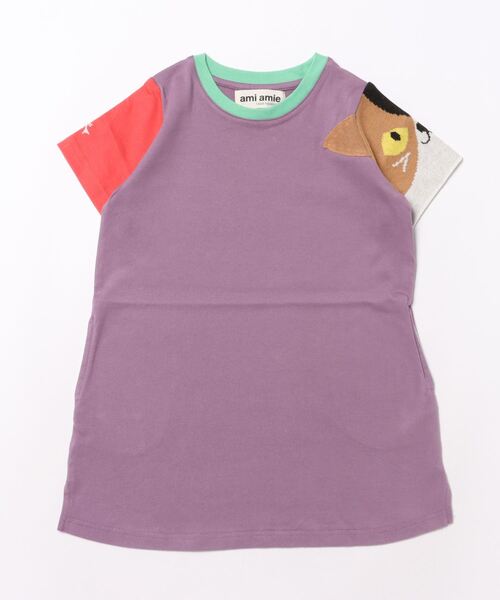 ami amie（アミアミ）の「ねこニット袖ワンピース（ワンピース・キッズ・イエロー/パープル・130cm/120cm/110cm/100cm）」の17枚目の写真