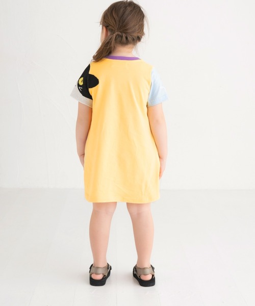 ami amie（アミアミ）の「ねこニット袖ワンピース（ワンピース・キッズ・イエロー/パープル・130cm/120cm/110cm/100cm）」の5枚目の写真