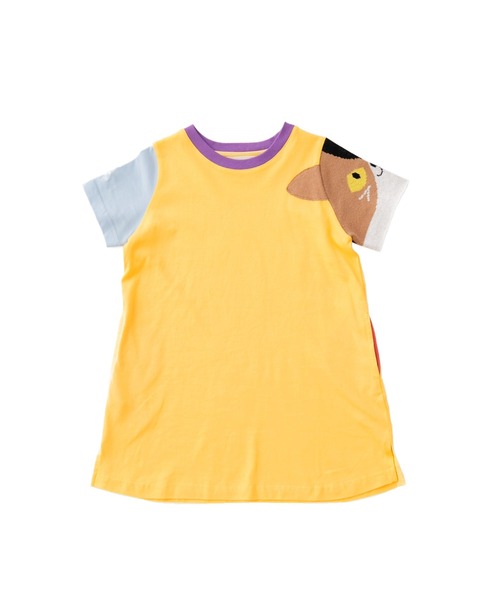 ami amie（アミアミ）の「ねこニット袖ワンピース（ワンピース・キッズ・イエロー/パープル・130cm/120cm/110cm/100cm）」の14枚目の写真