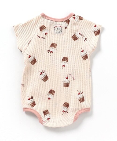 apres les cours（アプレレクール）の「おやつ柄ボディースーツ（ロンパース・キッズ・アイボリー/ピンク・80/70）」の12枚目の写真