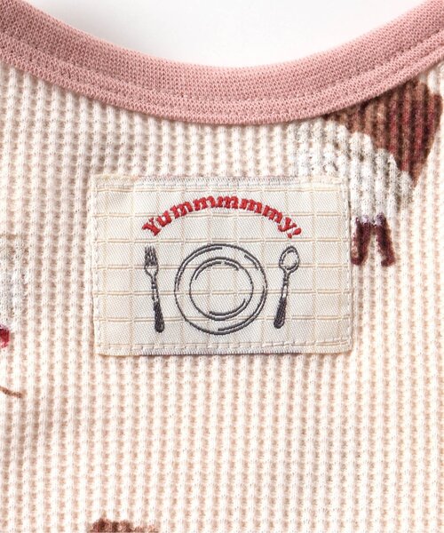 apres les cours（アプレレクール）の「おやつ柄ボディースーツ（ロンパース・キッズ・アイボリー/ピンク・80/70）」の16枚目の写真