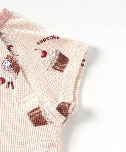 apres les cours（アプレレクール）の「おやつ柄ボディースーツ（ロンパース・キッズ・アイボリー/ピンク・80/70）」の17枚目の写真