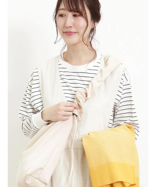 Samansa Mos2(サマンサ モスモス)の「柄アソートロングスリーブTシャツ(Tシャツ/カットソー・レディース・ベージュ/オフホワイト/ブラック/モカ・F)」の3枚目の写真