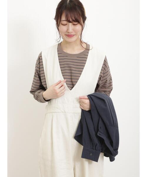 Samansa Mos2(サマンサ モスモス)の「柄アソートロングスリーブTシャツ(Tシャツ/カットソー・レディース・ベージュ/オフホワイト/ブラック/モカ・F)」の22枚目の写真