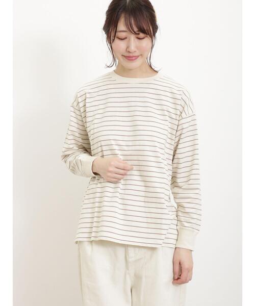 Samansa Mos2(サマンサ モスモス)の「柄アソートロングスリーブTシャツ(Tシャツ/カットソー・レディース・ベージュ/オフホワイト/ブラック/モカ・F)」の11枚目の写真