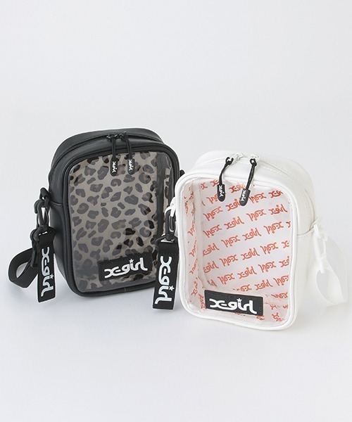 X-girl Stages(エックスガールステージス)の「総柄クリアショルダーバッグ(ショルダーバッグ・キッズ・オフホワイト/ブラック・FREE)」の3枚目の写真
