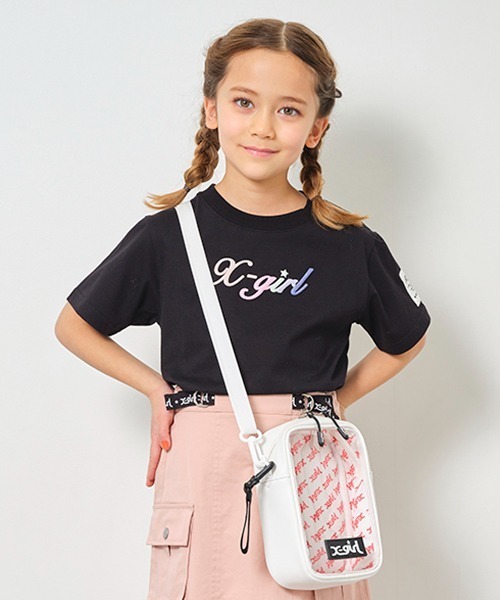 X-girl Stages(エックスガールステージス)の「総柄クリアショルダーバッグ(ショルダーバッグ・キッズ・オフホワイト/ブラック・FREE)」の15枚目の写真