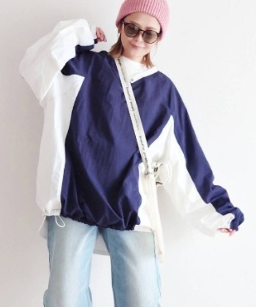 notch.（ノッチ）の「【 notch. by yui 】ゲームシャツ（ジャージ・レディース・ブルー/ホワイト/ネイビー/ライトグレー・M）」の4枚目の写真