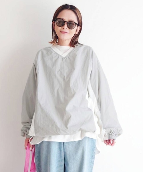 notch.（ノッチ）の「【 notch. by yui 】ゲームシャツ（ジャージ・レディース・ブルー/ホワイト/ネイビー/ライトグレー・M）」の3枚目の写真