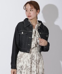 AND COUTURE（アンドクチュール）の「クロップドデニムジャケット（デニムジャケット）」