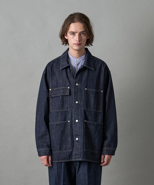 SLICK(スリック)の「12オンスデニムカバーオール(カバーオール・メンズ・インディゴブルー/ブラック・1/2/3)」の3枚目の写真