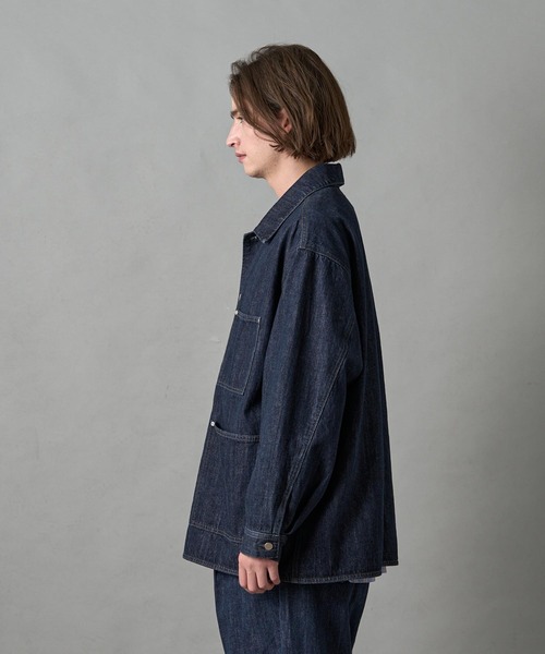 SLICK(スリック)の「12オンスデニムカバーオール(カバーオール・メンズ・インディゴブルー/ブラック・1/2/3)」の4枚目の写真