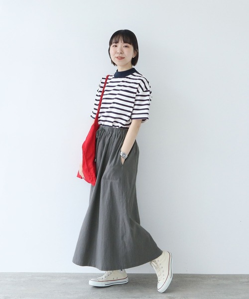 PAR ICI（パーリッシィ）の「マルチボーダー 半袖Tシャツ（Tシャツ/カットソー・レディース・ピンク/ホワイト/ブルー・FREE）」の5枚目の写真