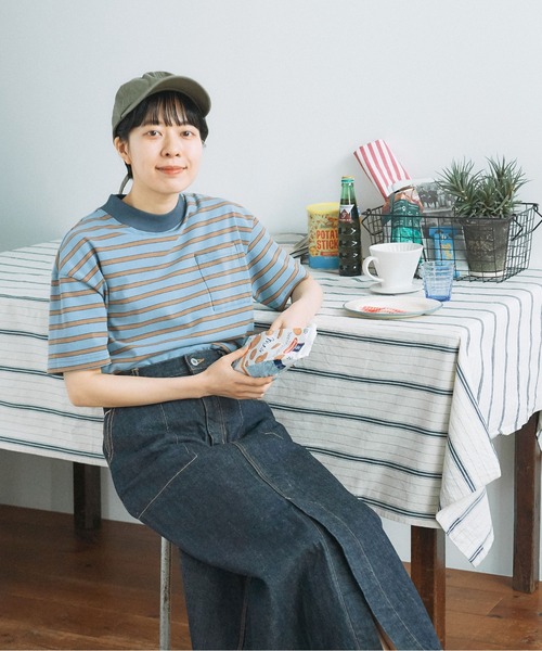 PAR ICI（パーリッシィ）の「マルチボーダー 半袖Tシャツ（Tシャツ/カットソー・レディース・ピンク/ホワイト/ブルー・FREE）」の20枚目の写真