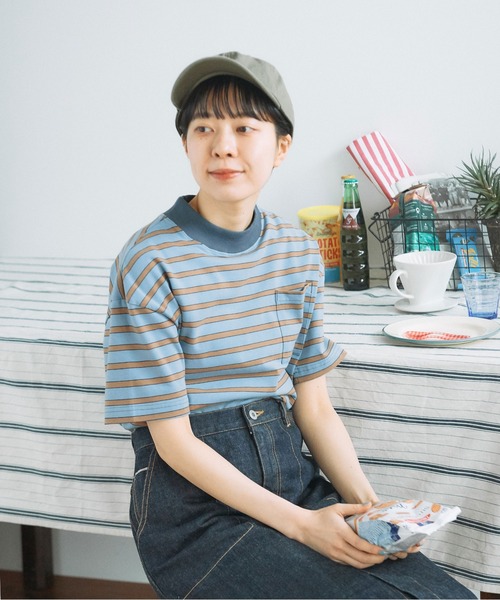 PAR ICI（パーリッシィ）の「マルチボーダー 半袖Tシャツ（Tシャツ/カットソー・レディース・ピンク/ホワイト/ブルー・FREE）」の19枚目の写真