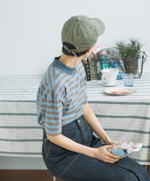 PAR ICI（パーリッシィ）の「マルチボーダー 半袖Tシャツ（Tシャツ/カットソー・レディース・ピンク/ホワイト/ブルー・FREE）」の18枚目の写真