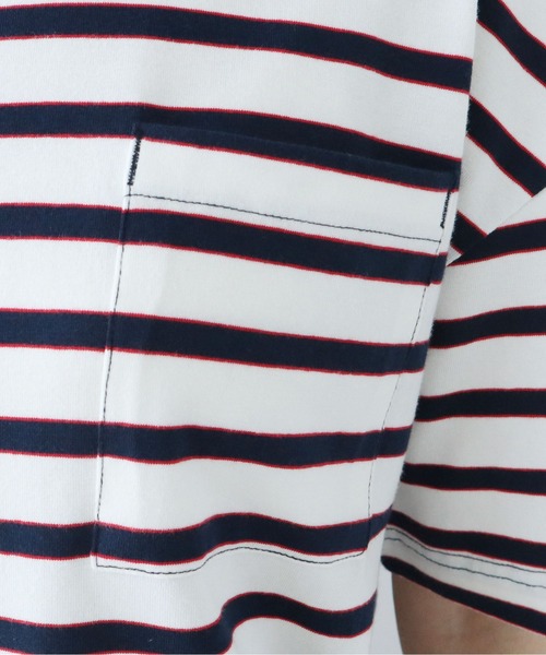 PAR ICI（パーリッシィ）の「マルチボーダー 半袖Tシャツ（Tシャツ/カットソー・レディース・ピンク/ホワイト/ブルー・FREE）」の14枚目の写真