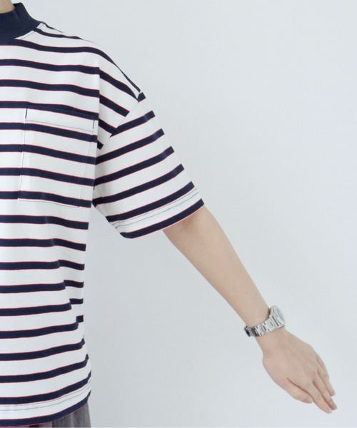 PAR ICI（パーリッシィ）の「マルチボーダー 半袖Tシャツ（Tシャツ/カットソー・レディース・ピンク/ホワイト/ブルー・FREE）」の11枚目の写真