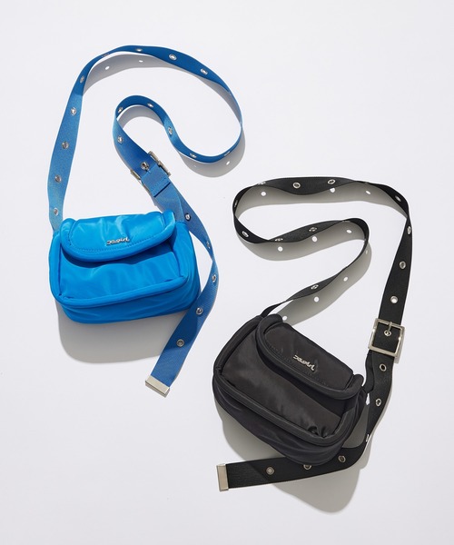 X-girl（エックスガール）の「WAIST MINI BAG（ショルダーバッグ・レディース・ブルー/ブラック・ONE SIZE）」の3枚目の写真