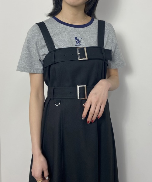 NICOLE CLUB(ニコル クラブ)の「ネコ刺繍Tシャツ(Tシャツ/カットソー・レディース・グレー系/ホワイト系/オフホワイト/ブラック・FREE)」の4枚目の写真