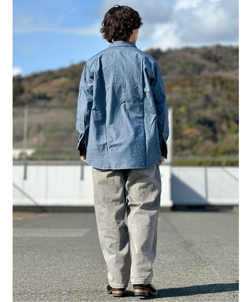 Lee（リー）の「【Lee】マリンシャンブレーシャツ（シャツ/ブラウス・メンズ・ダークインディゴブルー・L/XL/M）」の18枚目の写真