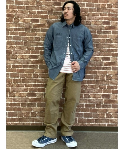 Lee（リー）の「【Lee】マリンシャンブレーシャツ（シャツ/ブラウス・メンズ・ダークインディゴブルー・L/XL/M）」の12枚目の写真