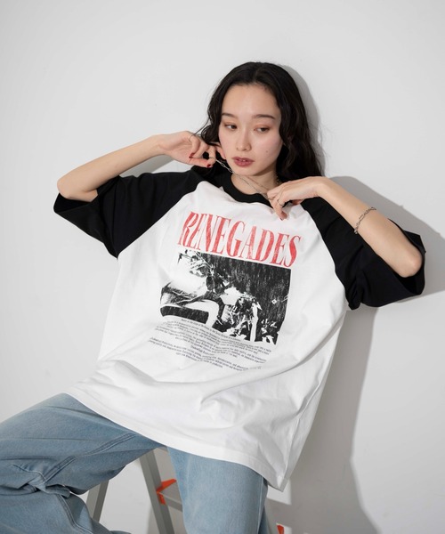 WEGO（ウィゴー）の「WEGO/グラフィックラグランBIGT（Tシャツ/カットソー・メンズ・その他1/その他2/その他6/その他4/その他3/その他5・MEDIUM/LARGE）」の5枚目の写真