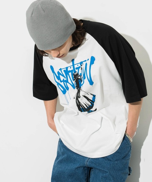 セール】WEGO/グラフィックラグランBIGT（Tシャツ/カットソー