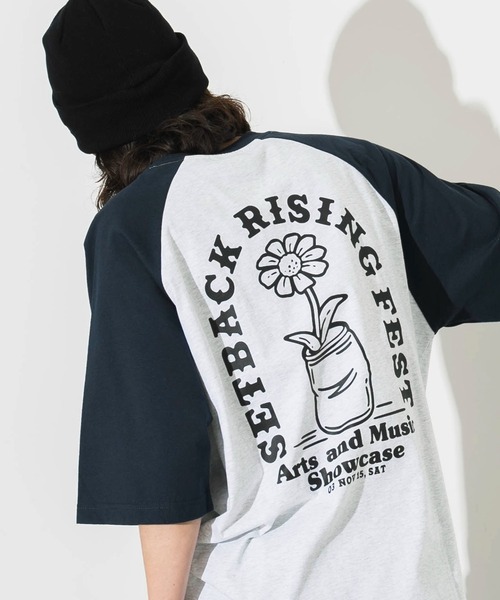 WEGO（ウィゴー）の「WEGO/グラフィックラグランBIGT（Tシャツ/カットソー・メンズ・その他1/その他2/その他6/その他4/その他3/その他5・MEDIUM/LARGE）」の2枚目の写真