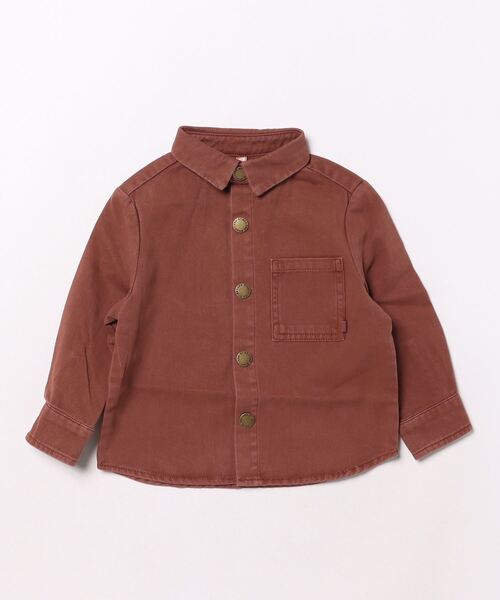 【セール】/Rylee＋Cru/COLLARED LONG SLEEVE SHIRT || MAHOGANY（その他ベビー用品）｜Rylee + Cru（ライリーアンドクルー）
