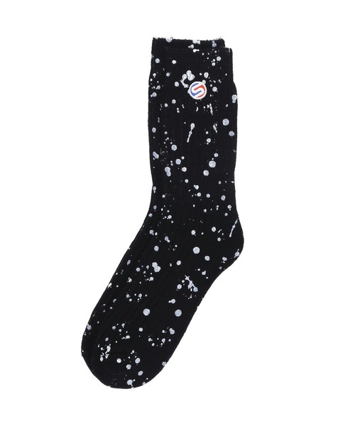 SILAS(サイラス)の「SPUTTERING SOCKS(ソックス/靴下・メンズ・ブラック/ホワイト/ライトグリーン・ONE SIZE)」の1枚目の写真