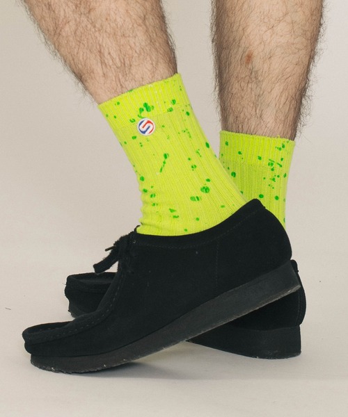 SILAS(サイラス)の「SPUTTERING SOCKS(ソックス/靴下・メンズ・ブラック/ホワイト/ライトグリーン・ONE SIZE)」の6枚目の写真
