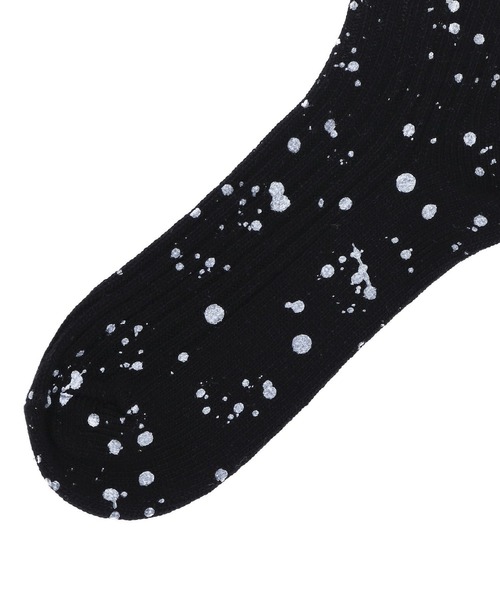 SILAS(サイラス)の「SPUTTERING SOCKS(ソックス/靴下・メンズ・ブラック/ホワイト/ライトグリーン・ONE SIZE)」の12枚目の写真