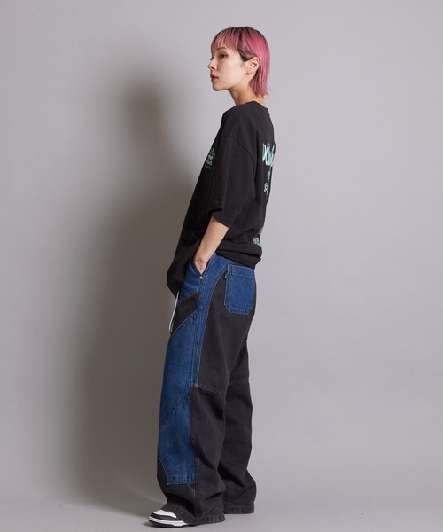 デニム・ジーパン CPGN STUDIO mixed cut wide denim pants 4FT003 CPGN STUDIO mixed cut wide denim pants 4FT003 (CPGN