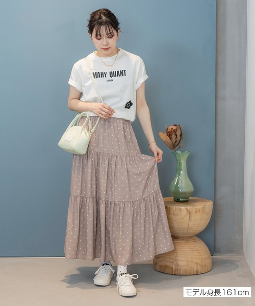 MARY QUANT（マリークワント）の「スタンダードロゴデイジー Tシャツ（Tシャツ/カットソー・レディース・ホワイト/ネイビー/ピンク/ブラック・M）」の9枚目の写真