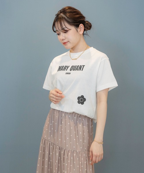 MARY QUANT（マリークワント）の「スタンダードロゴデイジー Tシャツ（Tシャツ/カットソー・レディース・ホワイト/ネイビー/ピンク/ブラック・M）」の10枚目の写真