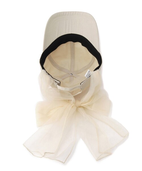 couture brooch(クチュールブローチ)の「◆チュールスカーフキャップ(キャップ・レディース・ブラック/アイボリー・00)」の7枚目の写真