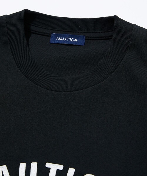 NAUTICA（ノーティカ）の「NAUTICA/ノーティカ Felt Patch Arch Logo S/S Tee/フェルトパッチ アーチロゴ ショートスリーブTシャツ（Tシャツ/カットソー・メンズ・ライトグレー/ホワイト/ブラック/ブルー/ネイビー・X-LARGE/LARGE/MEDIUM/SMALL）」の7枚目の写真