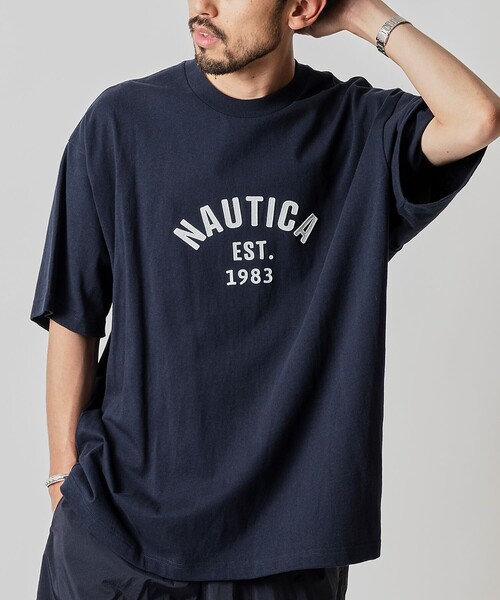 セール】NAUTICA/ノーティカ Felt Patch Arch Logo S/S Tee